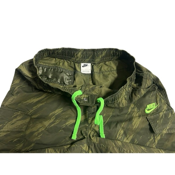 Nike Pants Mens Large Green Camo Utility Unlined Woven Cargo Zip Fly DM0099-355 - Picture 10 of 16